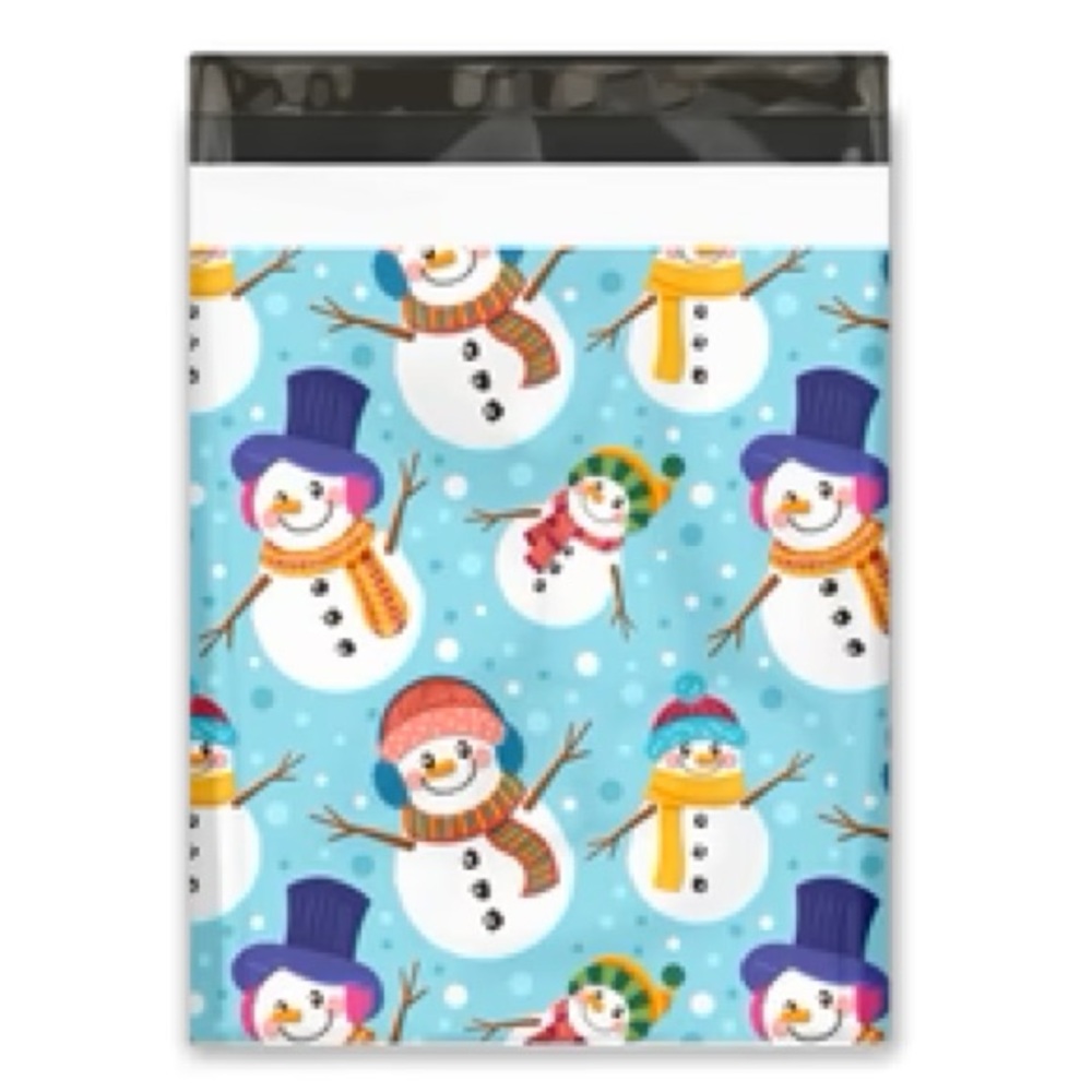 Christmas Snowmen ⛄️ Friends Poly Mailers 10x13 Pack of 25 - Picture 3 of 5